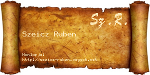 Szeicz Ruben névjegykártya
